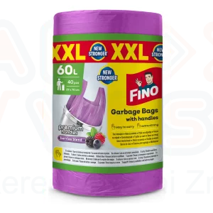 FINO Premium Köthető füles szemeteszsák 60 L/ 40 db Erdei gyümölcs